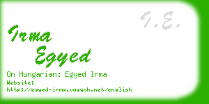 irma egyed business card